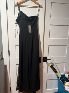 Black Maxi Dress with Braided Strap
